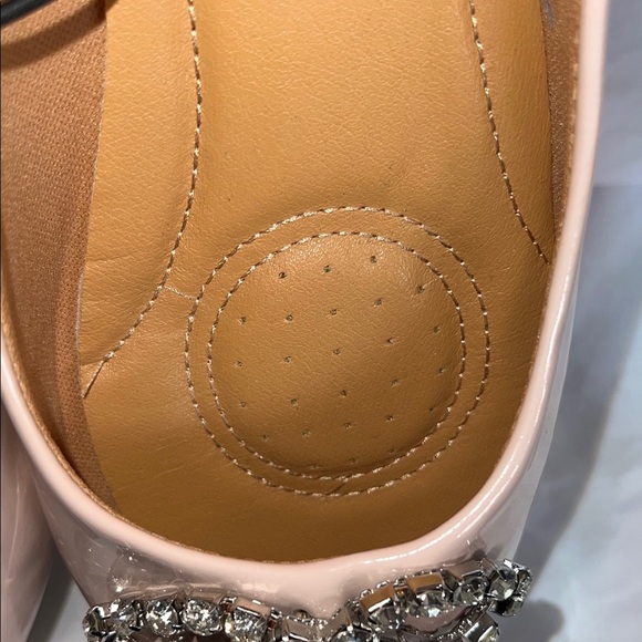 TOP Moda Nude Rhinestone Bow Flats - Picture 5 of 11